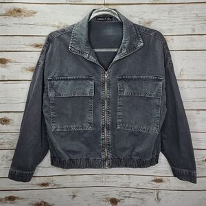 Boohoo Petite Full Zip Denim Jacket Size 4 (P)